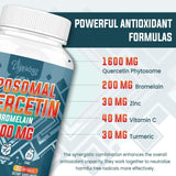 Vigorizar Quercetin supplement bottle side view