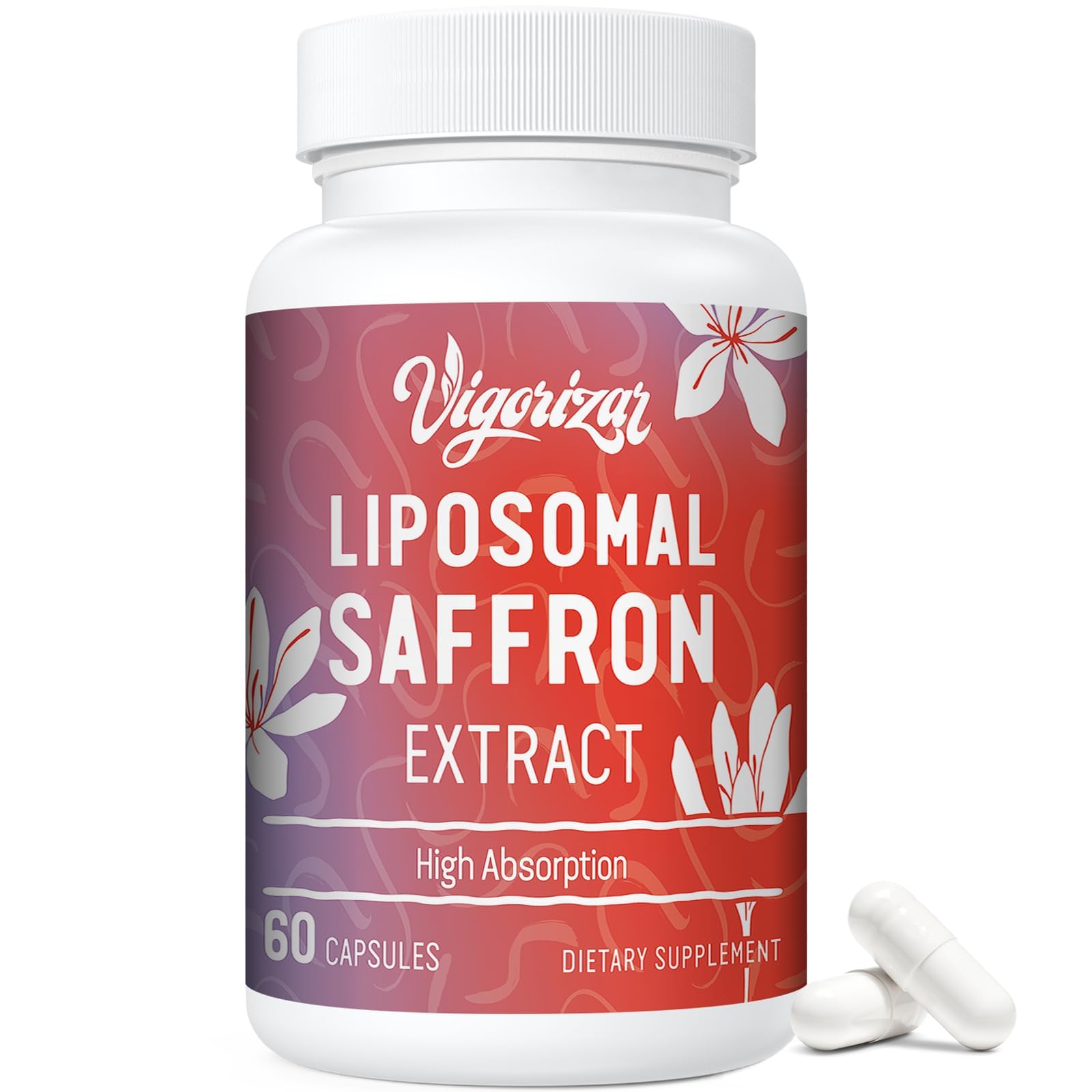 Vigorizar Saffron Extract Capsules 88.5 mg front view