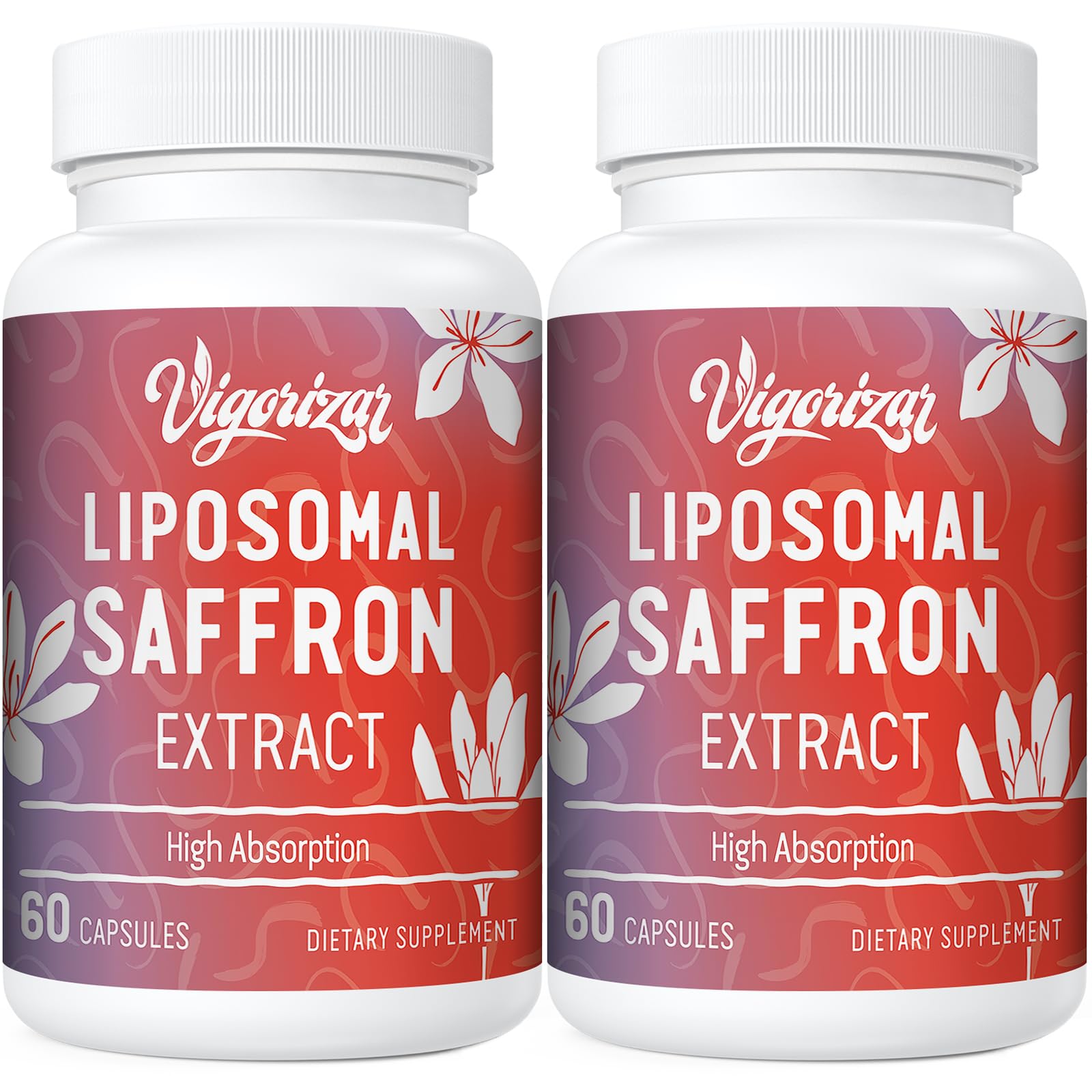Vigorizar Saffron Extract Capsules 88.5 mg front view