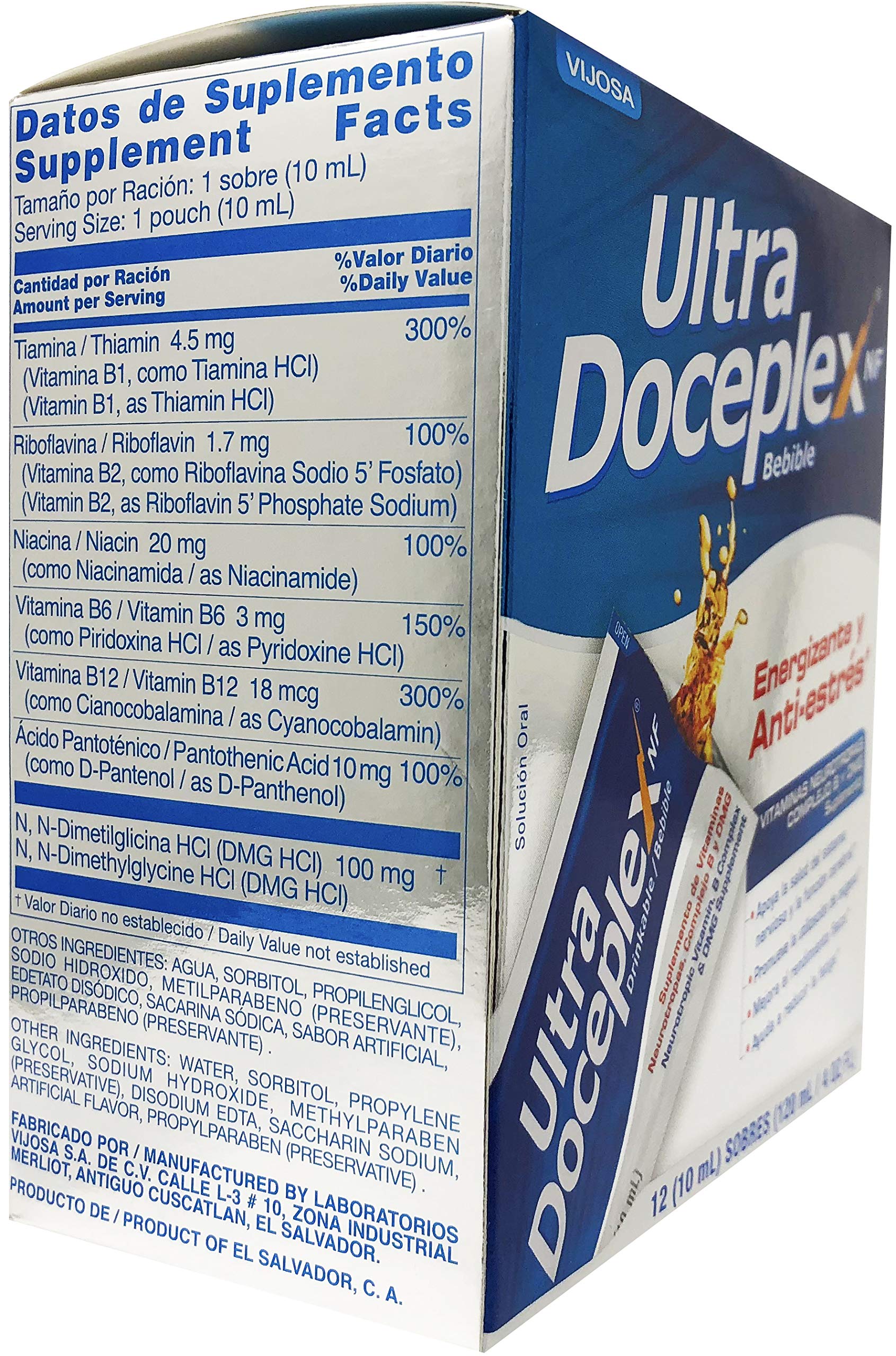 VIJOSA Blended Vitamin & Mineral Supplement ingredients list