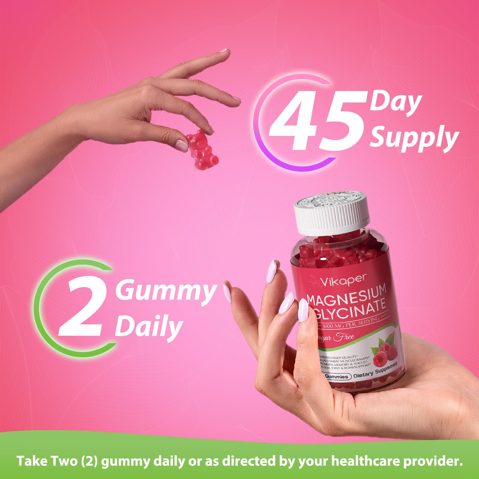 VIKAPER Magnesium Complex Gummies 1000mg back view
