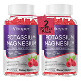 VIKAPER Potassium Magnesium Gummies front view with raspberry flavour