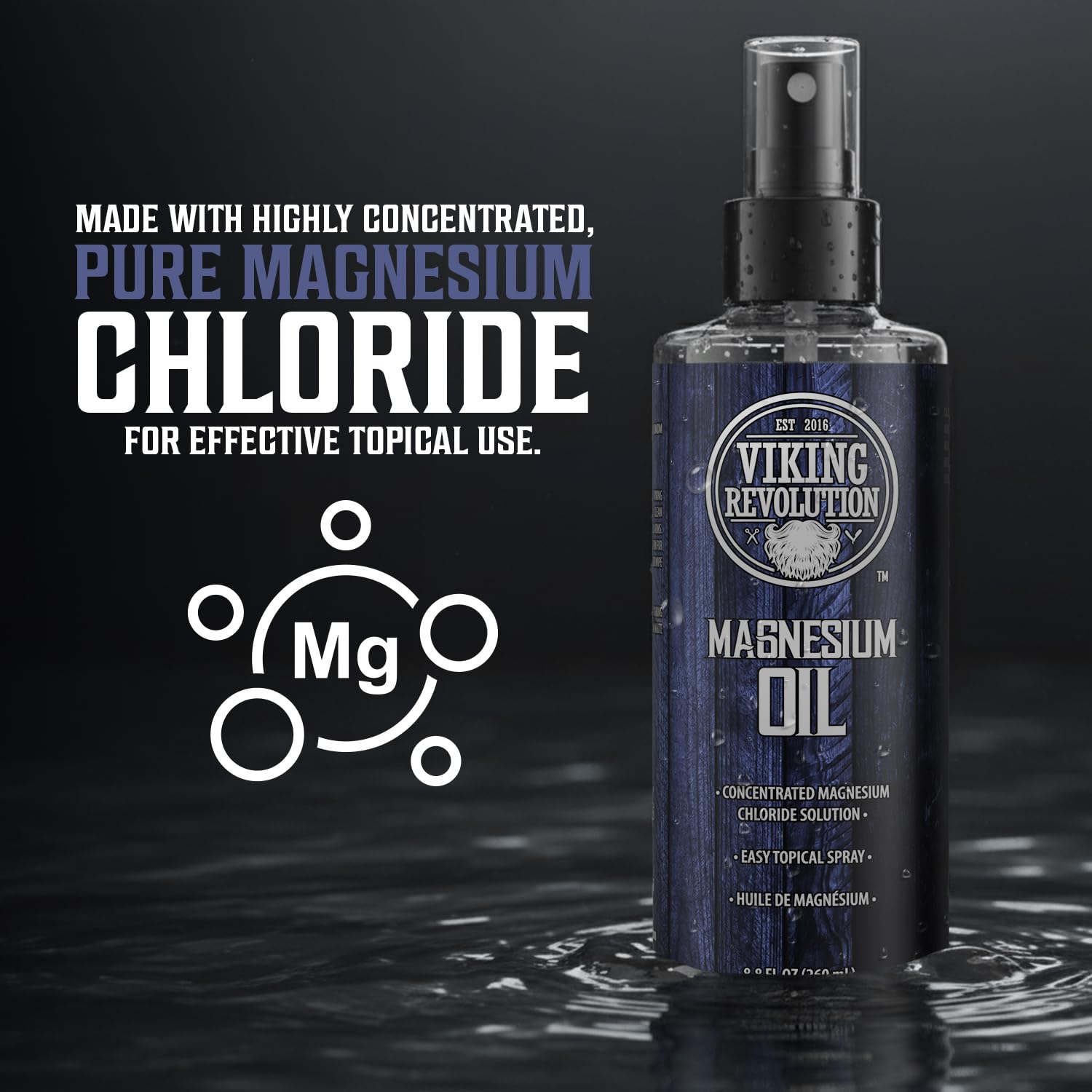 Viking Revolution Magnesium Oil Spray 399g application on skin