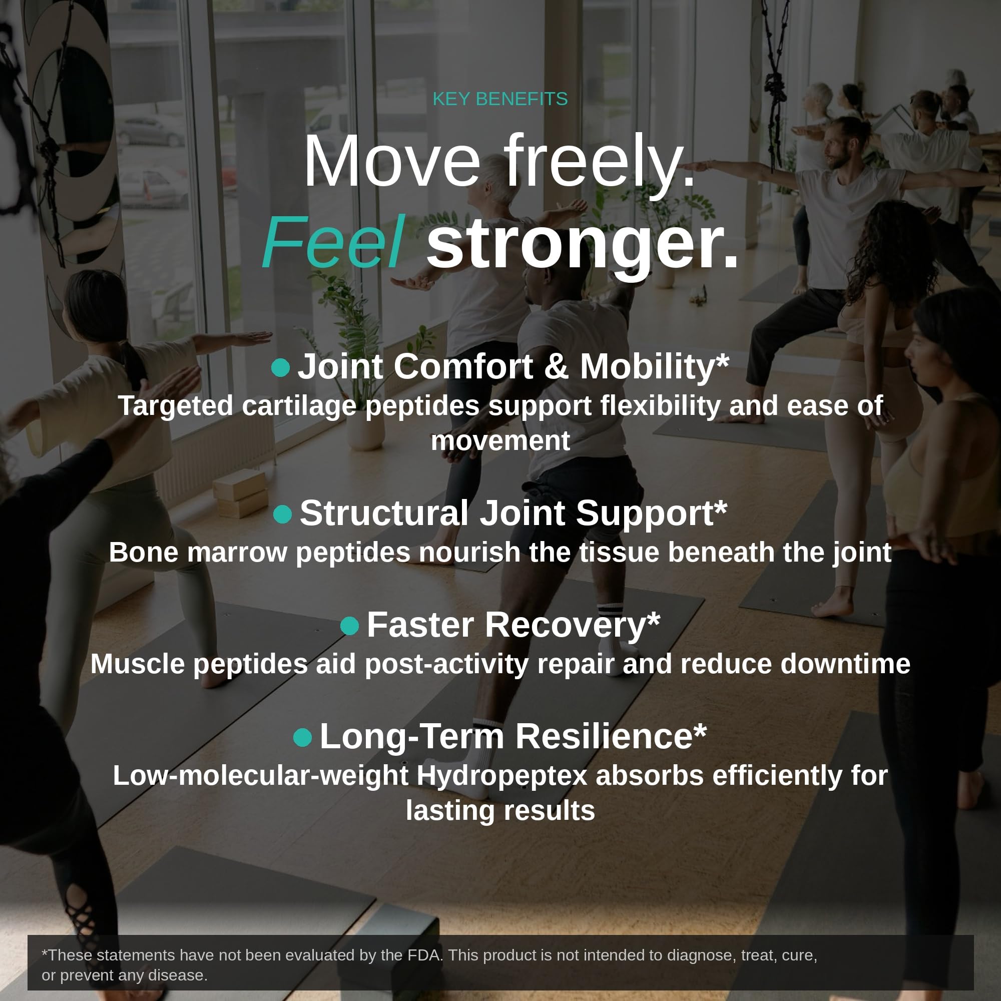 VILLAR BIOTECH Collagen Peptides capsules on a wooden table