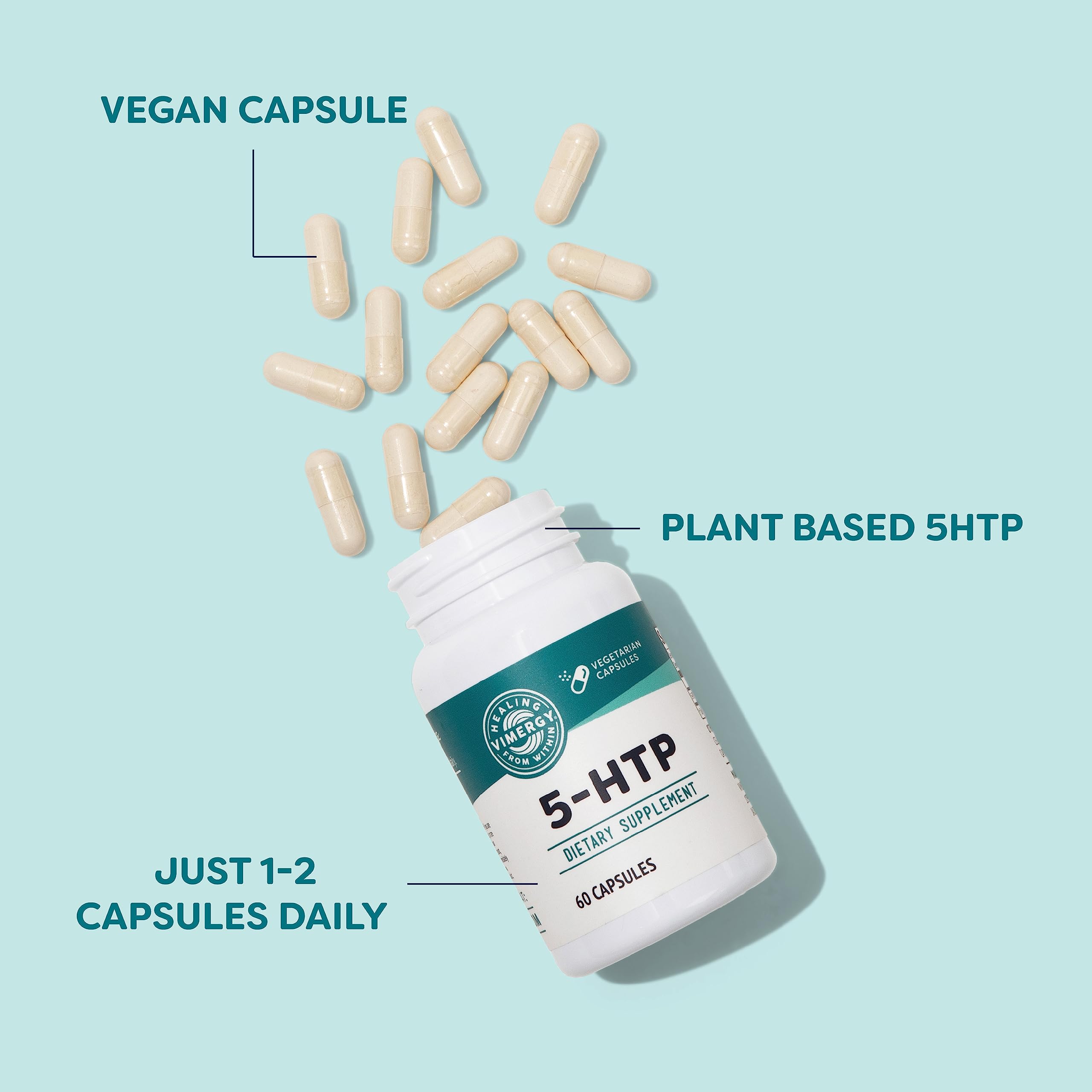 Vimergy 5-HTP Capsules in a lifestyle setting