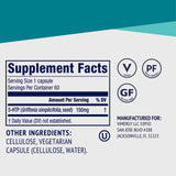 Vimergy 5-HTP Capsules side view with dosage information