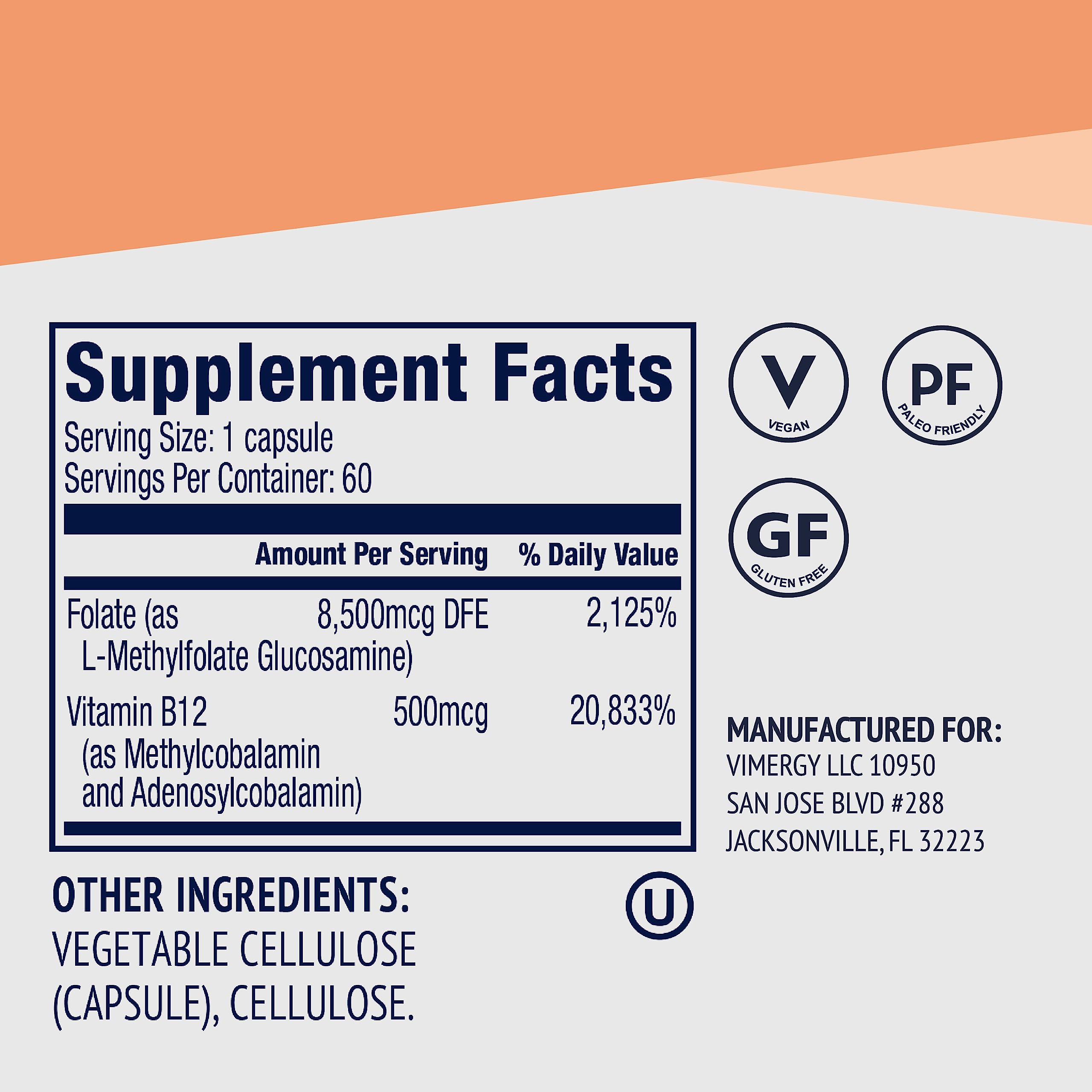 Vimergy 5-MTHF Capsules opened with powder inside