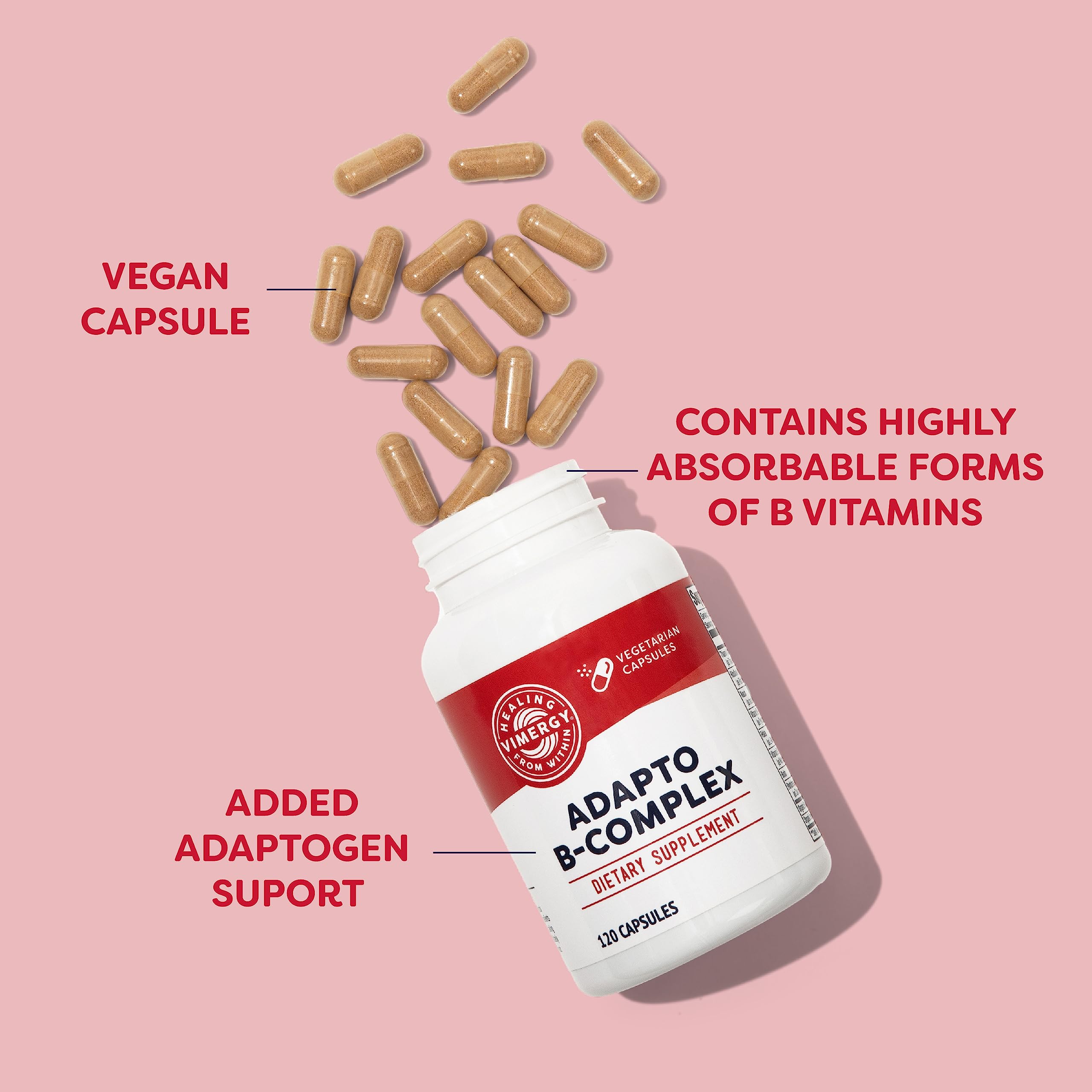 Vimergy Adapto-B Complex 8 Active B Vitamins capsules