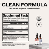 Vimergy Ashwagandha Liquid Extract in a glass with water