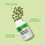 Vimergy Barley Grass Juice Capsules opened showing powder