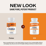 Vimergy Chaga Mushroom Capsules packaging with ingredients listed
