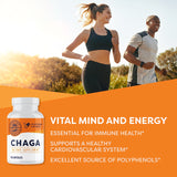 Vimergy Chaga Mushroom Capsules side view showing label