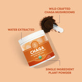 Vimergy Chaga Mushroom Powder 50g back view with ingredients