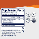 Vimergy Chaga Mushroom Powder 50g in a bowl with a spoon