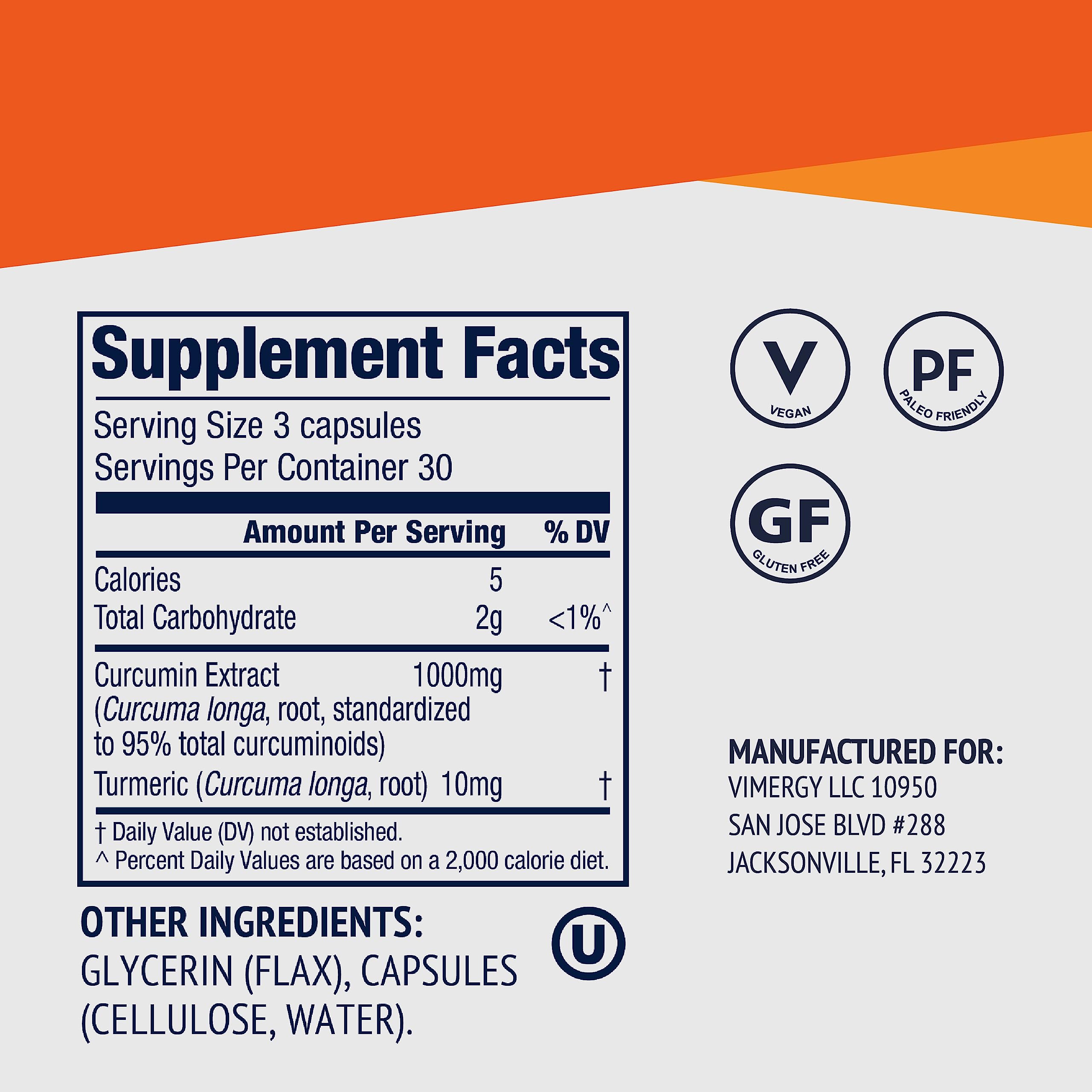 Vimergy Curcumin Liquid Capsules on a wooden table
