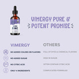 Vimergy Kids Organic Liquid Zinc Drops in a glass of juice
