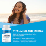 Vimergy L-Lysine Capsules 500mg bottle side view