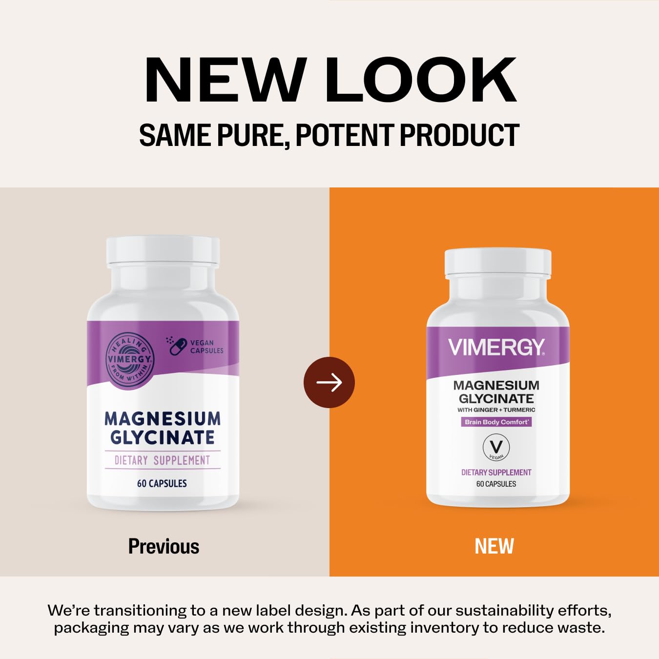 Vimergy Magnesium Glycinate bottle with label