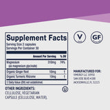 Vimergy Magnesium Glycinate capsules in a glass of water