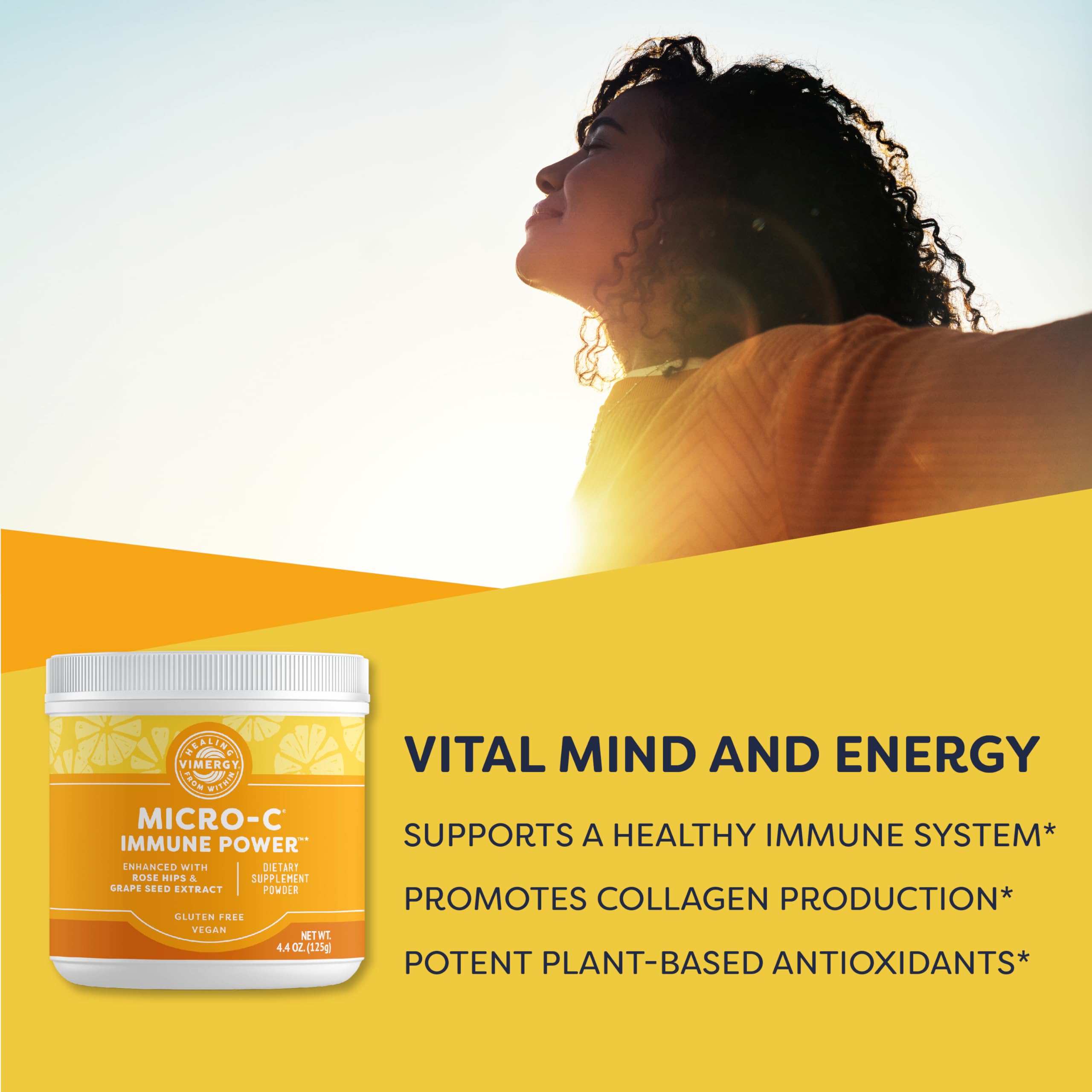 Vimergy Micro-C daily wellness Power Vitamin C Powder 125g packaging