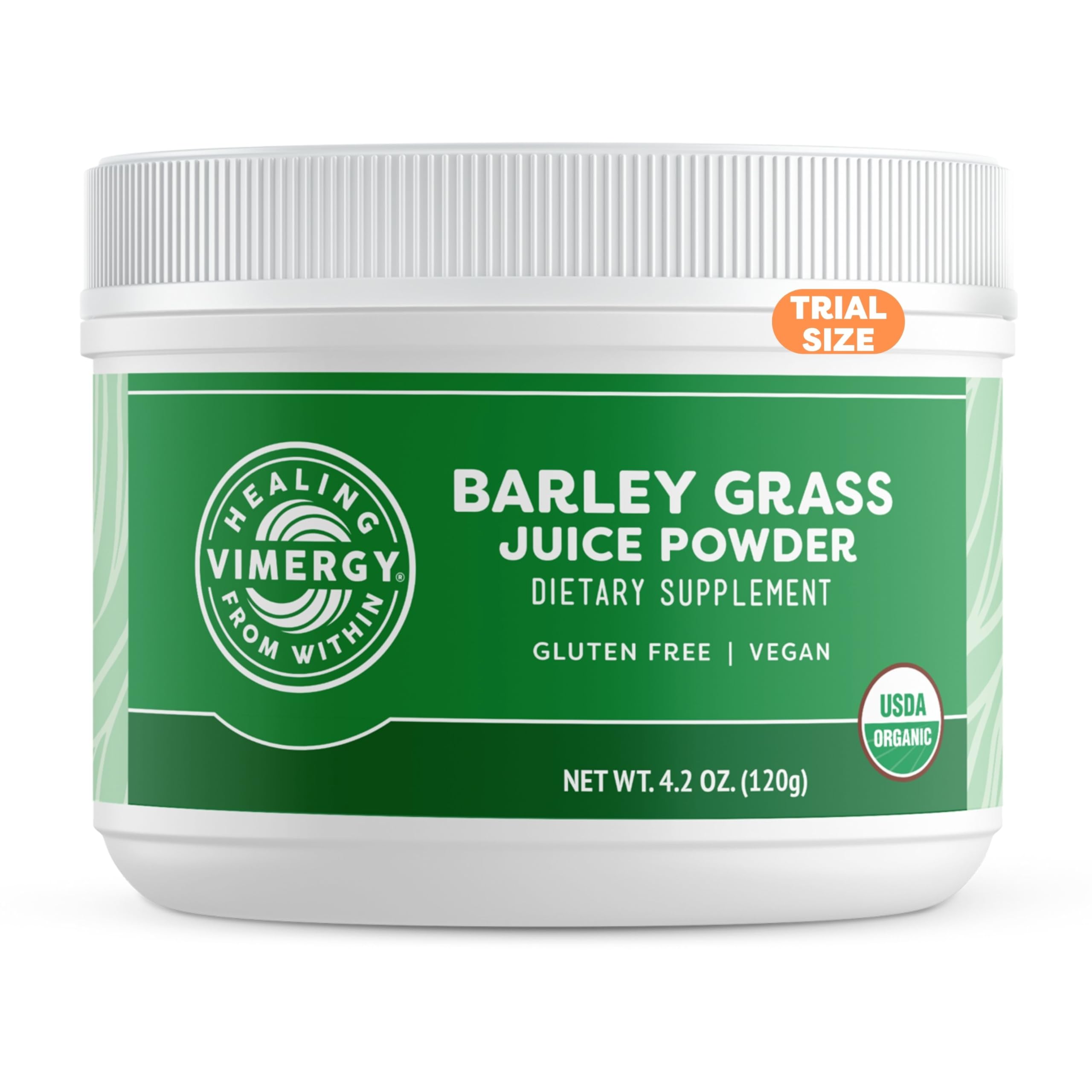 Vimergy Organic Barley Grass Juice Powder 125g front view
