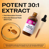 Vimergy Organic Liquid Milk Thistle 110mg dropper close-up