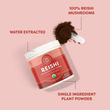 Vimergy Reishi Mushroom Powder mixed in a smoothie