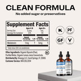Vimergy Restful You Liquid Melatonin 115 mL in a glass with lemon