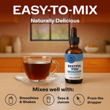 Vimergy Restful You Liquid Melatonin 115 mL on a kitchen counter
