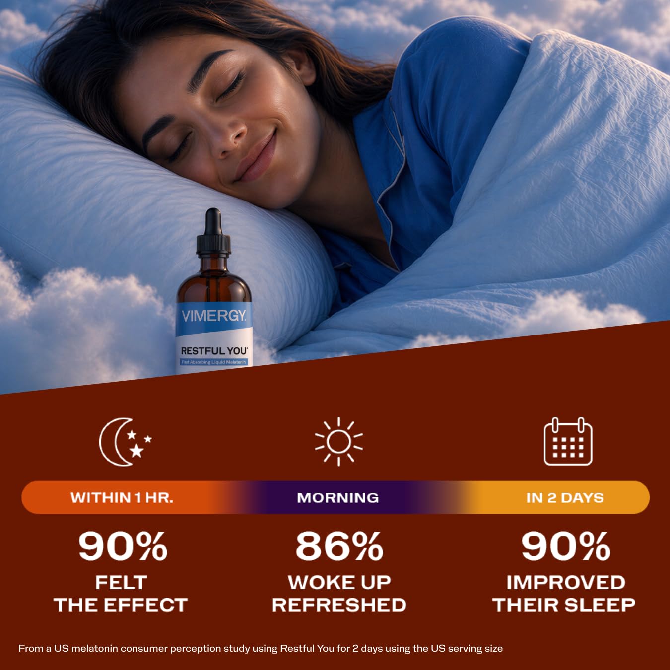 Vimergy Restful You Liquid Melatonin 115 mL with dropper