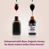 Vimergy Soothe Wise Elderberry Syrup 280g on a wooden table
