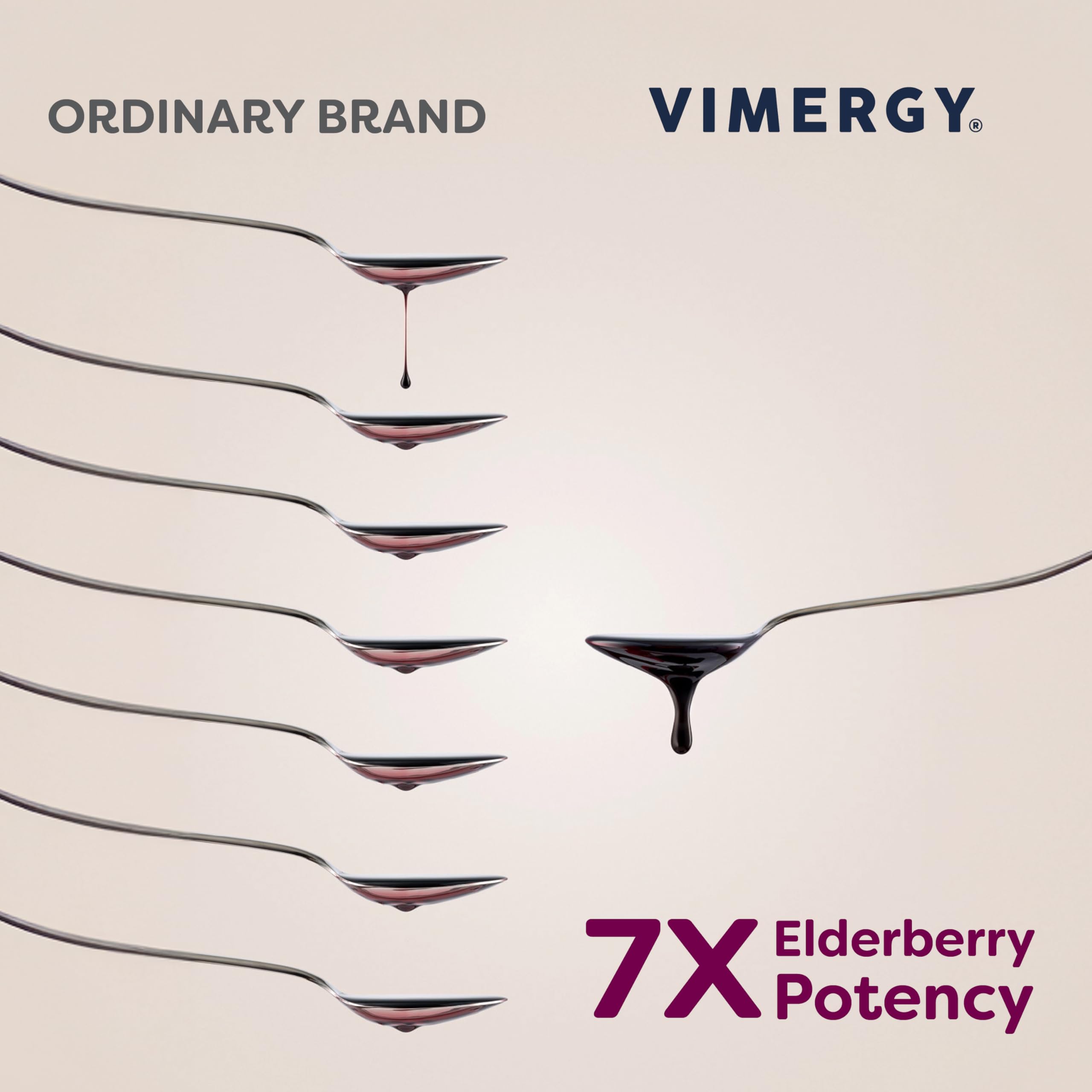 Vimergy Soothe Wise Elderberry Syrup 280g pouring into a glass