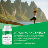 Vimergy Spirulina Capsules open with powder visible