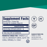 Vimergy Spirulina Powder packaging side view