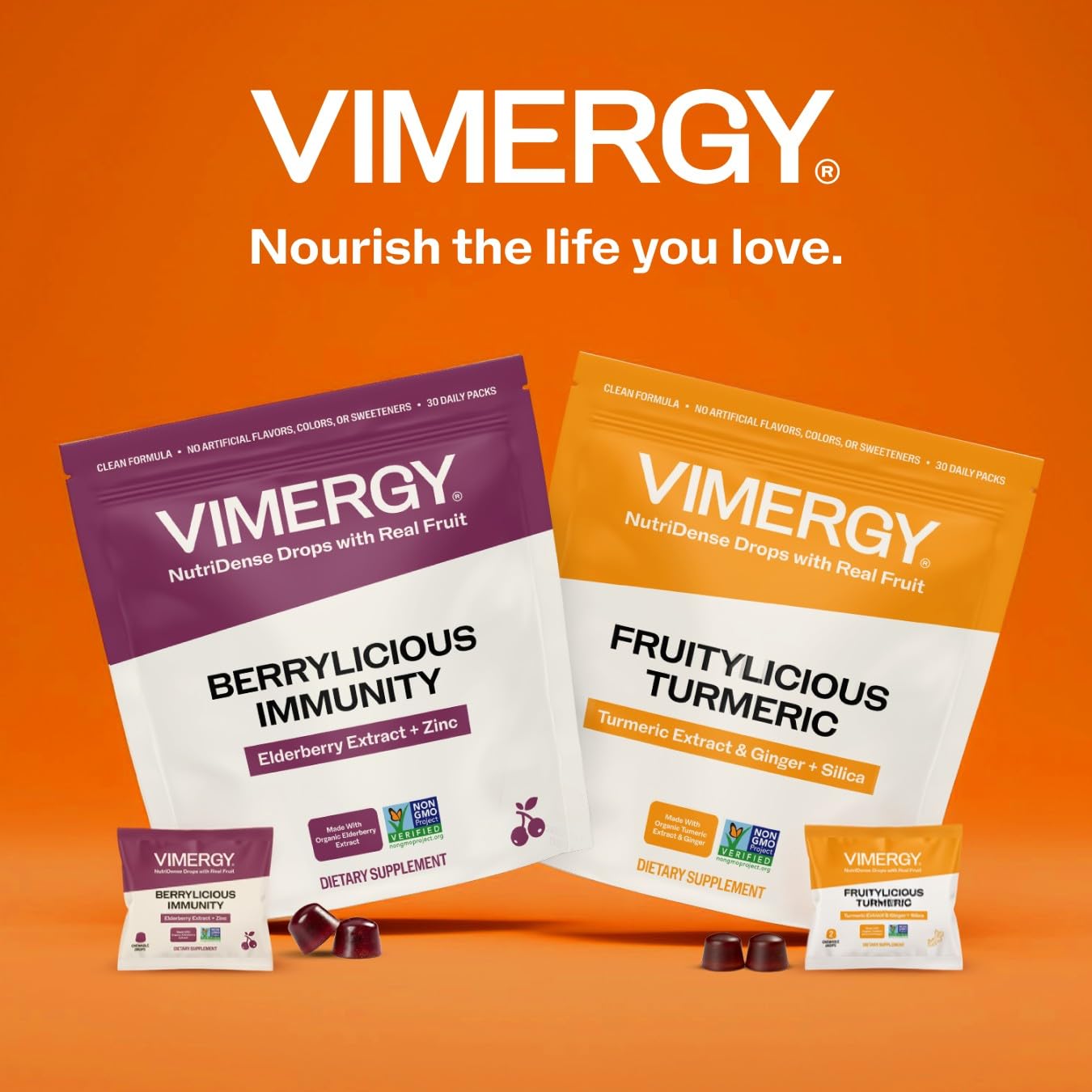 Vimergy Turmeric Supplement with a measuring spoon