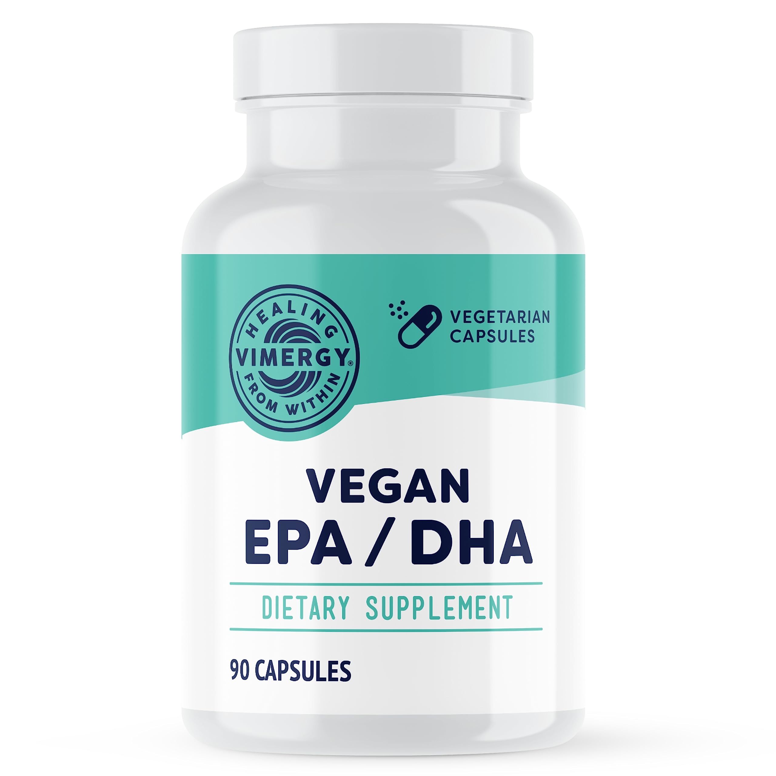 Vimergy Vegan Omega-3 Capsules bottle front view