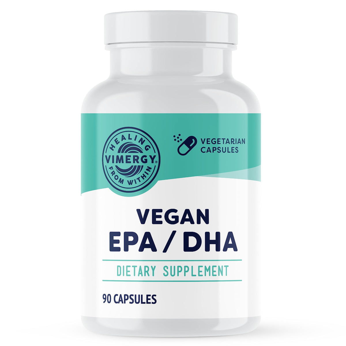 Vimergy Vegan Omega-3 Capsules bottle front view