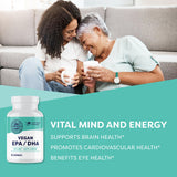Vimergy Vegan Omega-3 Capsules side view with label