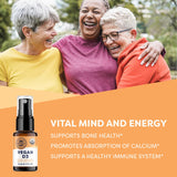 Vimergy Vitamin D3 Liquid Supplement 1000IU bottle side view