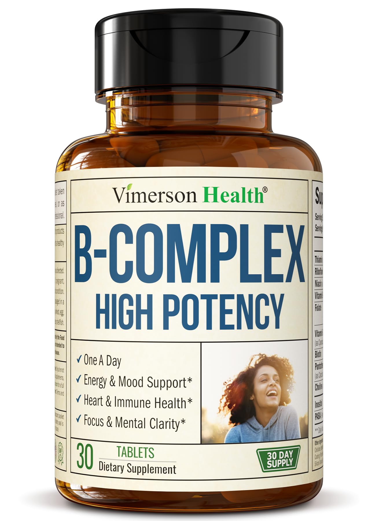 Vimerson Health B-Complex Vitamins front view of the bottle