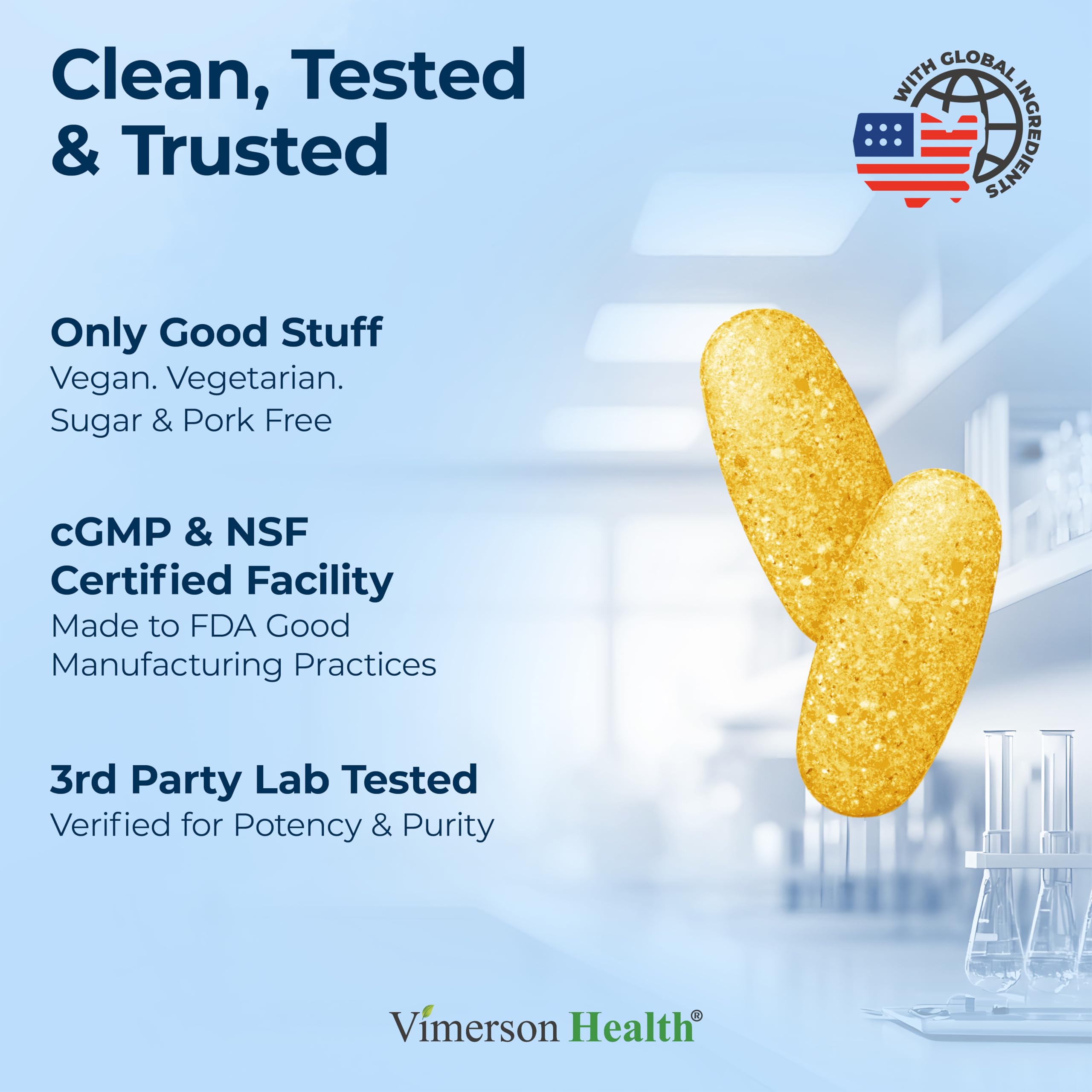 Vimerson Health B-Complex Vitamins with Choline and Inositol on a wooden table