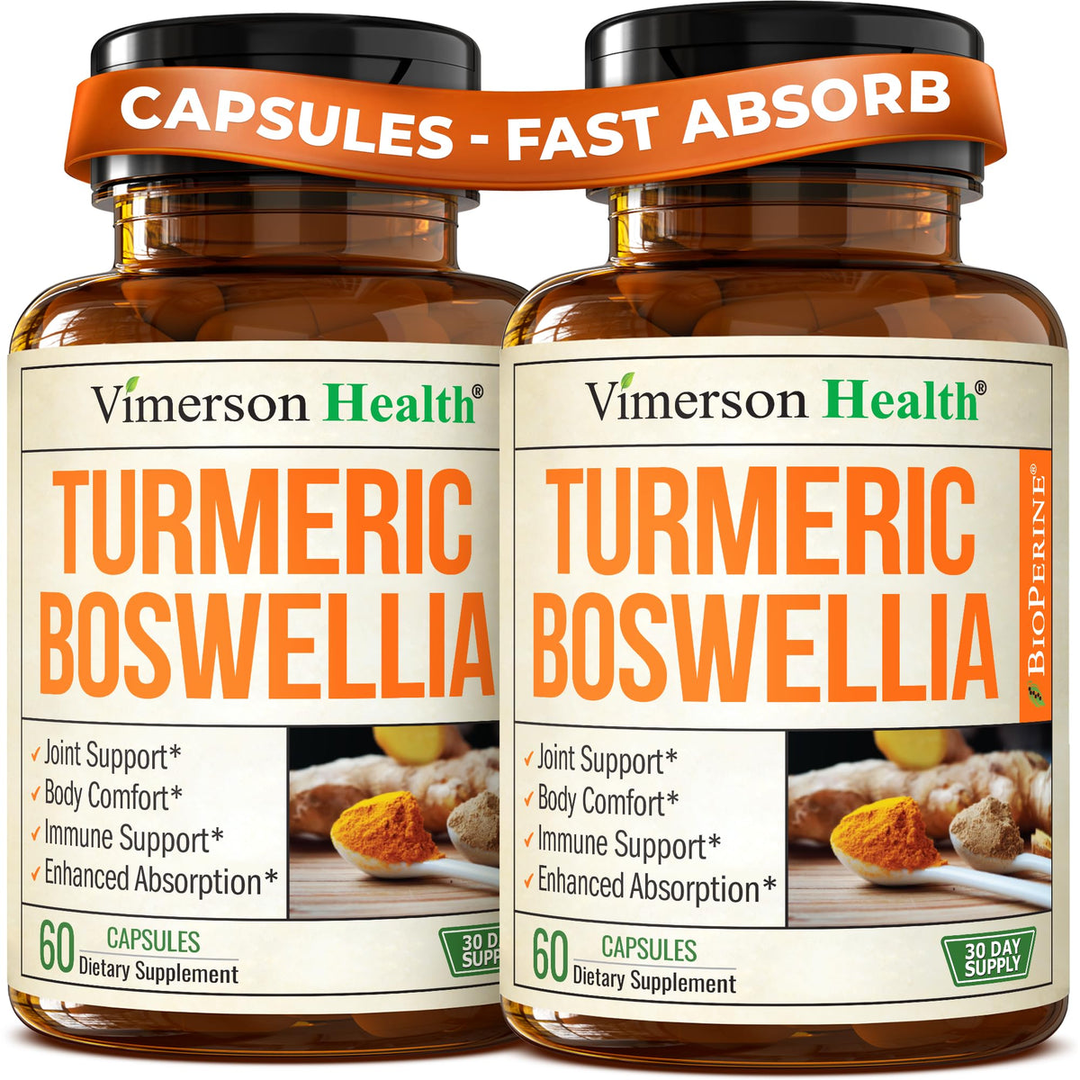 Vimerson Health Boswellia Serrata Supplement 120 capsules front view