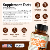 Vimerson Health Boswellia Serrata Supplement back view with ingredient list