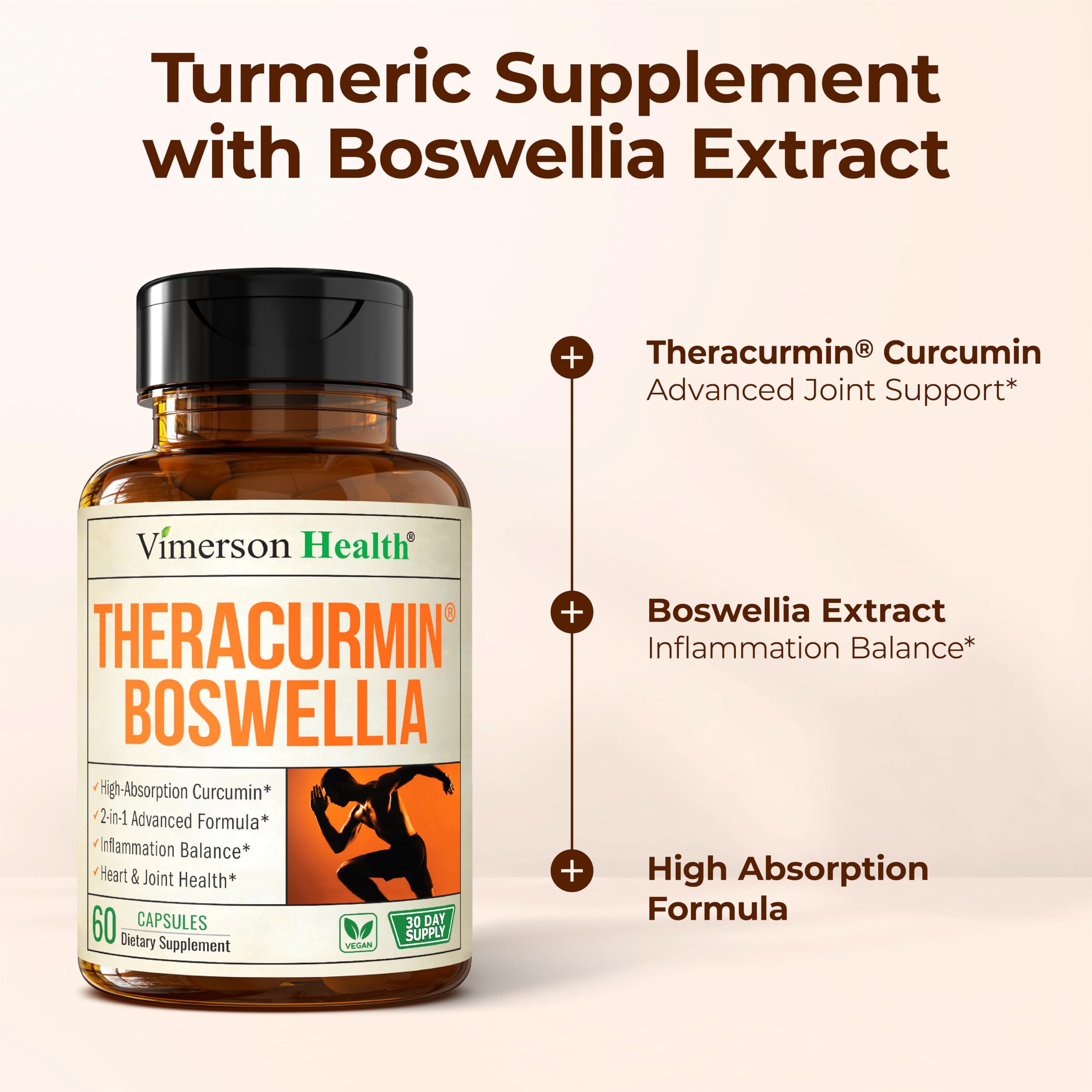 Vimerson Health Boswellia Serrata Supplement capsules on a wooden table