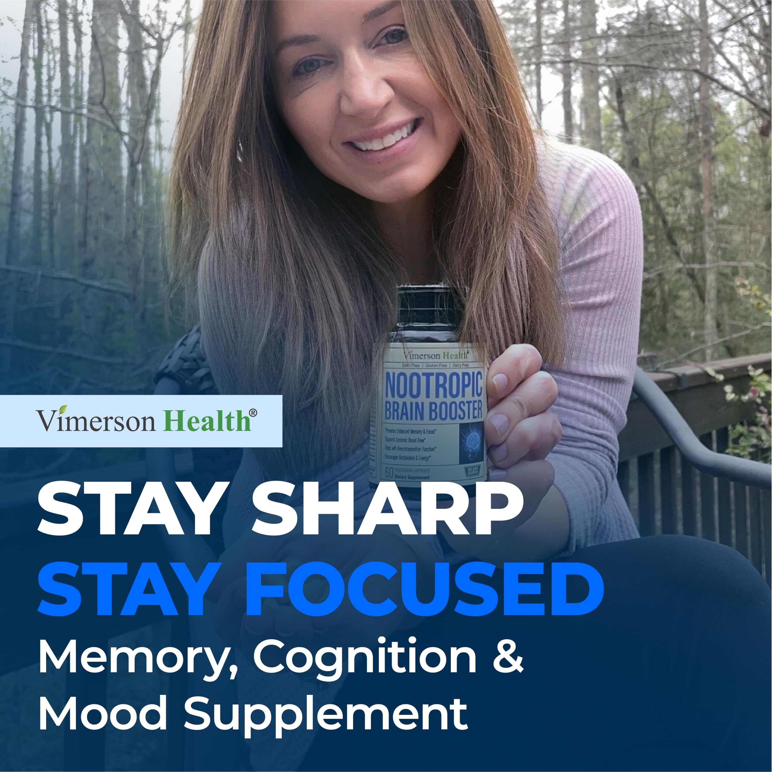 Vimerson Health Brain support Supplement with a measuring spoon