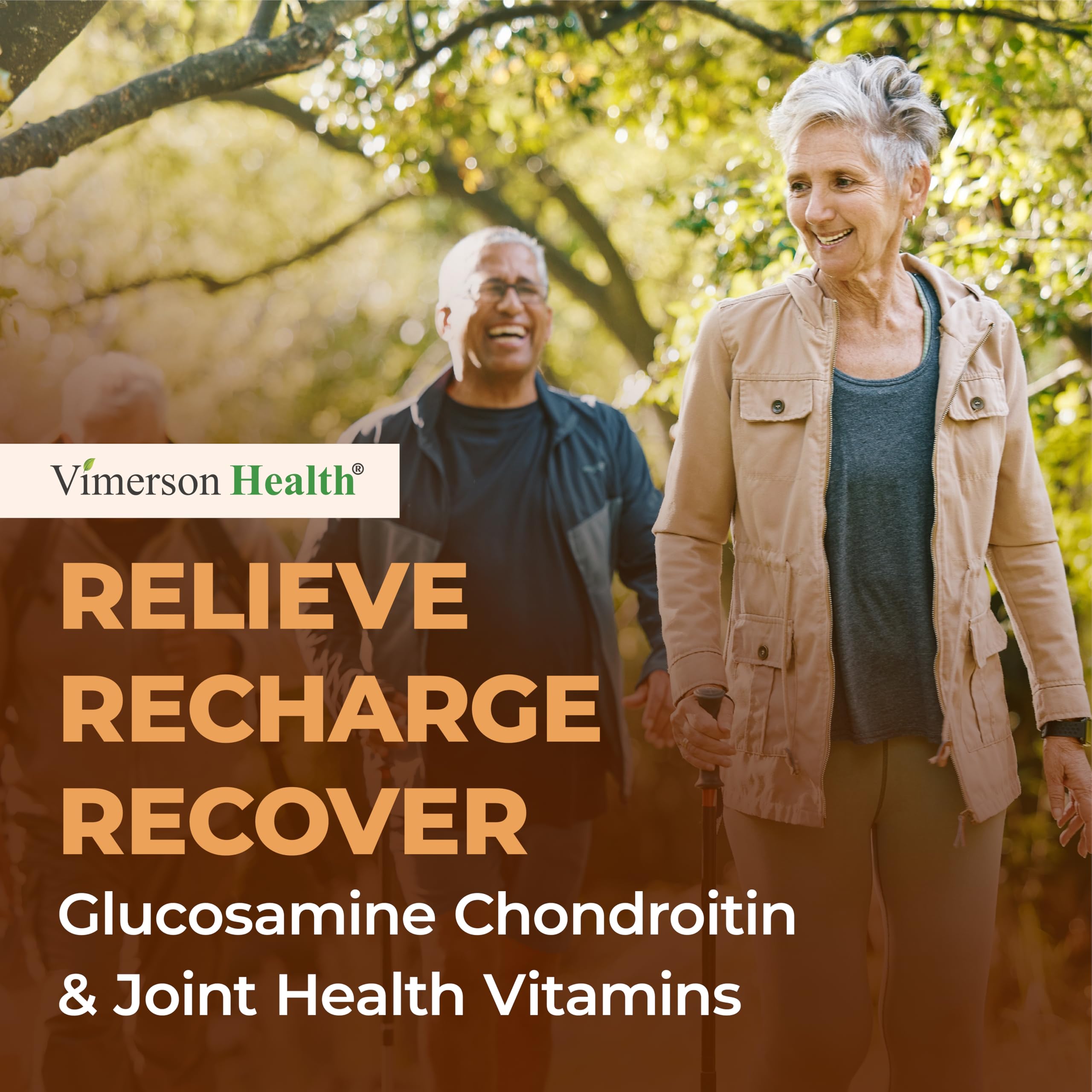Vimerson Health Chondroitin Supplement with a glass of water