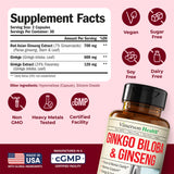 Vimerson Health Ginkgo Biloba & Ginseng Capsules bottle with label