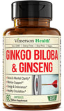 Vimerson Health Ginkgo Biloba & Ginseng Capsules front view