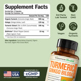 Vimerson Health Ginkgo Biloba Turmeric Capsules bottle with label