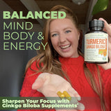 Vimerson Health Ginkgo Biloba Turmeric Capsules with a measuring spoon